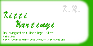 kitti martinyi business card